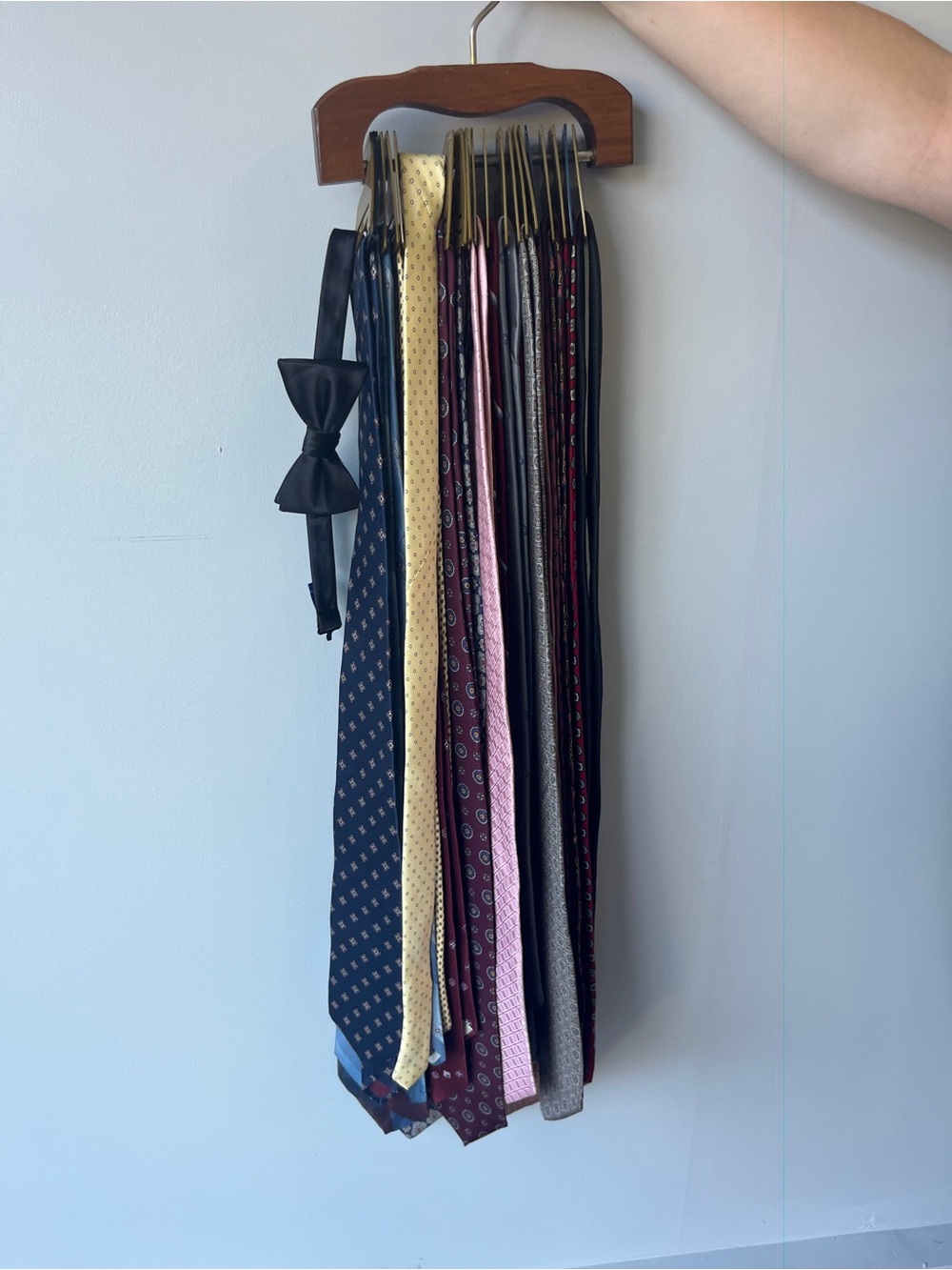 Mixed Men’s Necktie Lot with Black Pre-tied Bow Tie